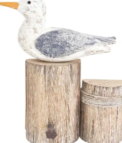 Patère avec oiseaux sur troncs