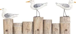 Patère avec oiseaux sur troncs