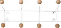 Patère 8 crochets en bois Saturnus (Blanc et bois clair)