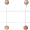 Patère 12 crochets en bois Saturnus (Blanc et bois clair)