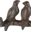 Patère 5 crochets en fonte (Oiseaux)