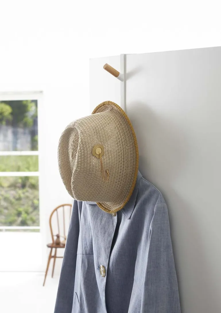 Patère 2 crochets spécial porte Door (Blanc)