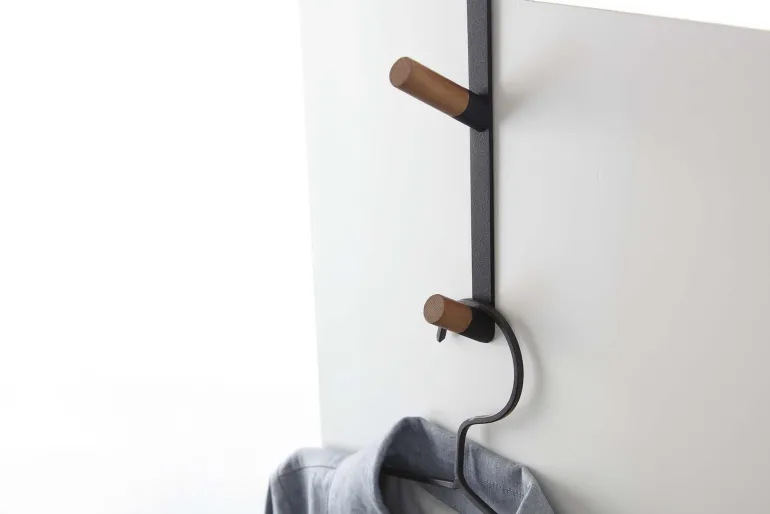 Patère 2 crochets spécial porte Door (Noir)