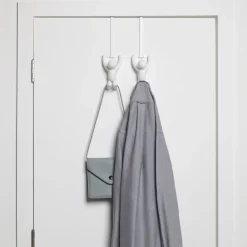 Patère double de porte Buddy (Blanc)