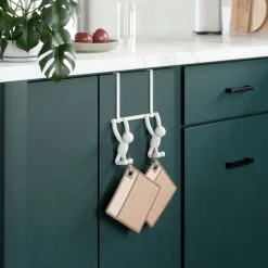 Patère double de porte Buddy (Blanc)
