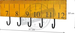 Patère en bois règle jaune