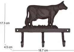 Patère en fonte 3 crochets (Vache)