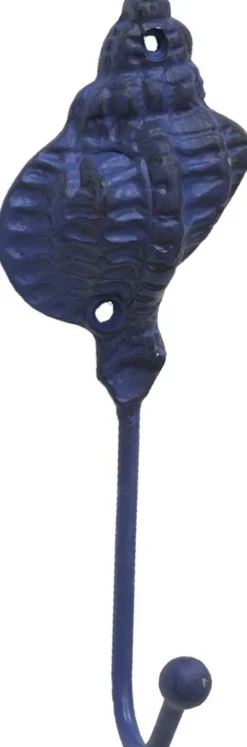 Patère en métal Coquillage 7 x 5 x 18 cm (Bleu)