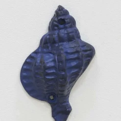 Patère en métal Coquillage 7 x 5 x 18 cm (Bleu)