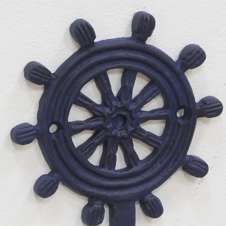 Patère en métal Gourvenail 9 x 5 x 14 cm (Bleu)