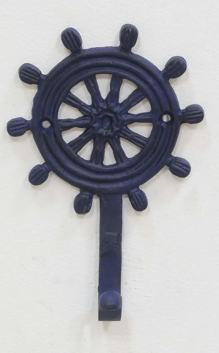 Patère en métal Gourvenail 9 x 5 x 14 cm (Bleu)