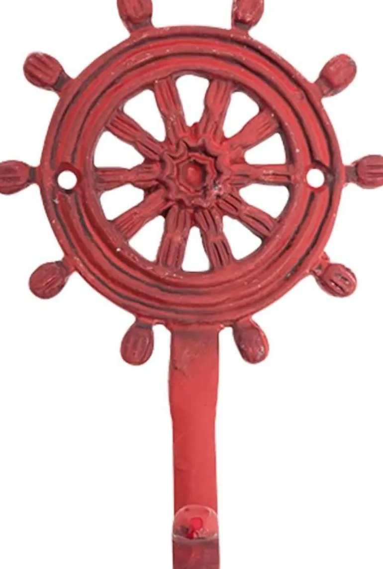 Patère en métal Gourvenail 9 x 5 x 14 cm (Rouge)