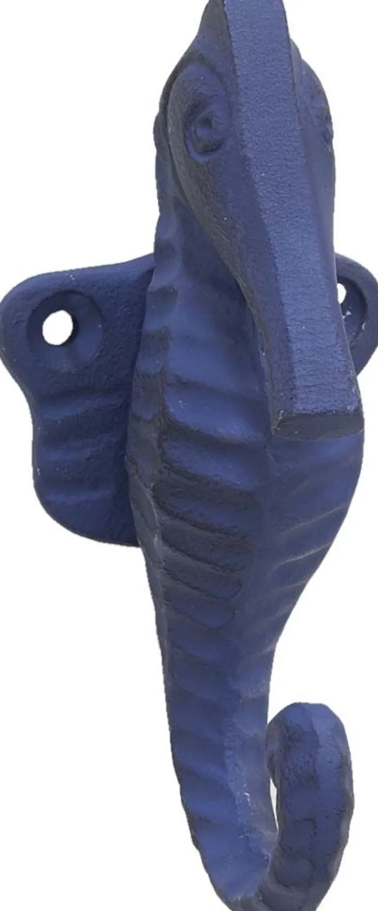 Patère en métal hippocampe 4.5 x 5 x 11 cm (Bleu)