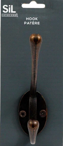 Patère en métal 2 têtes Hooks (Bronze)