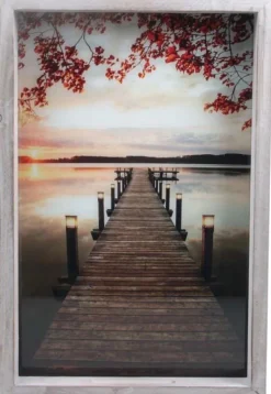 Peinture extérieure avec led Ponton (40 x 7 x 60 cm)