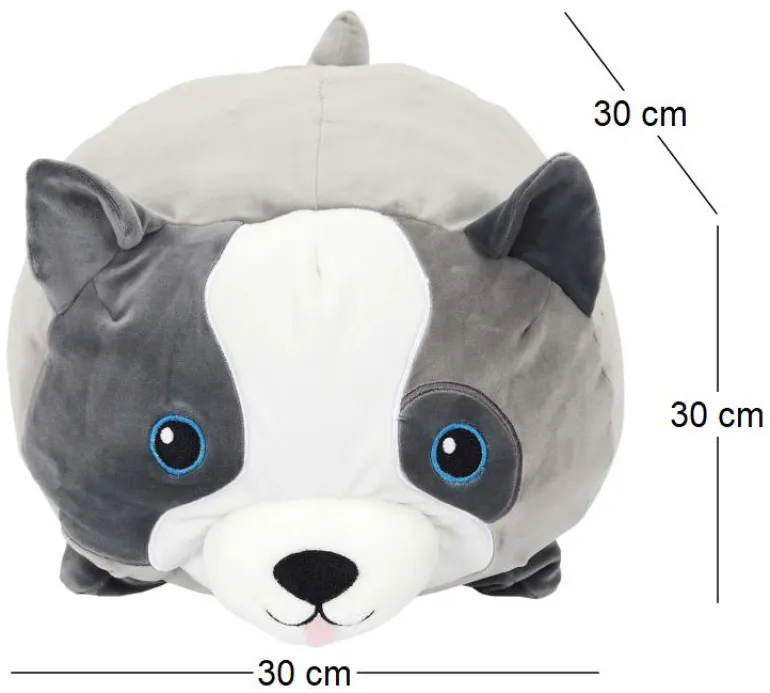 Peluche coussin 30 x 30 cm (Chien)