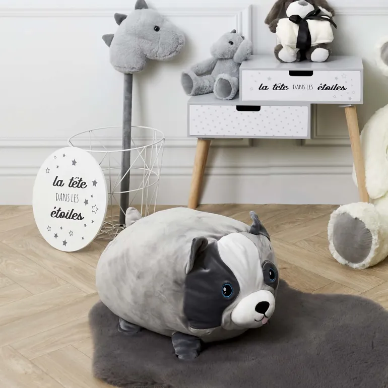 Peluche coussin 30 x 30 cm (Chien)