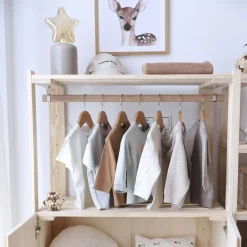 Penderie en pin massif Nova (76.5 x 38.5 x 110 cm)