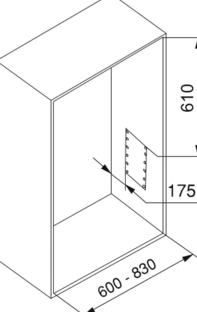 Penderie rabattable chromée pour armoire Hang (Largeur réglable de 60 à 83 cm)