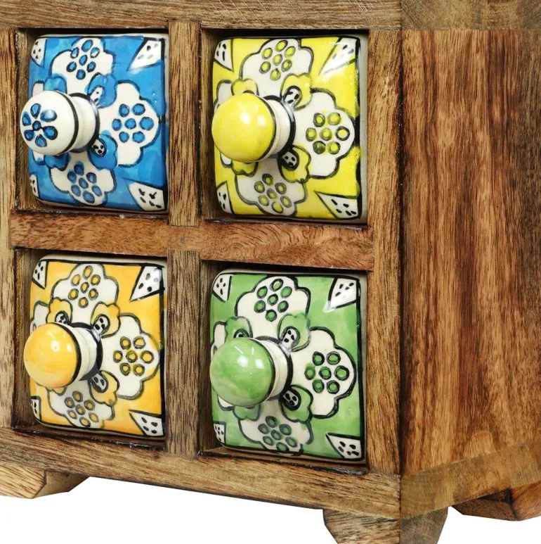 Petit meuble de rangement 4 tiroirs colorés
