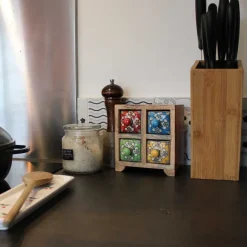 Petit meuble de rangement 4 tiroirs colorés
