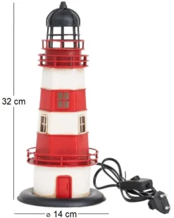 Phare en métal à led 32 cm (Modèle 3)