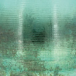 Photophore en verre teinté turquoise