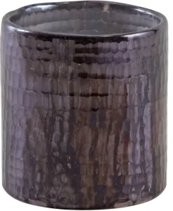 Photophore en verre teinté violet