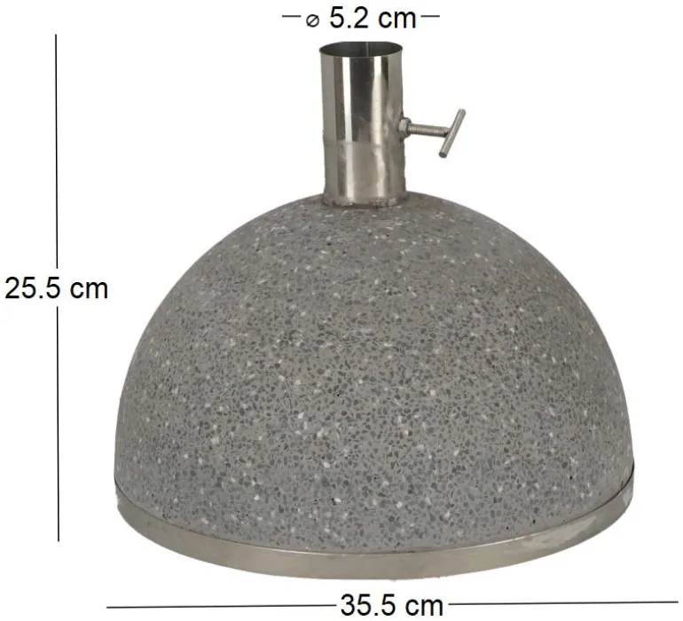 Pied de parasol granit 31,5kg (Gris foncé)