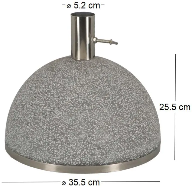 Pied de parasol granit 31,5kg (Gris clair)