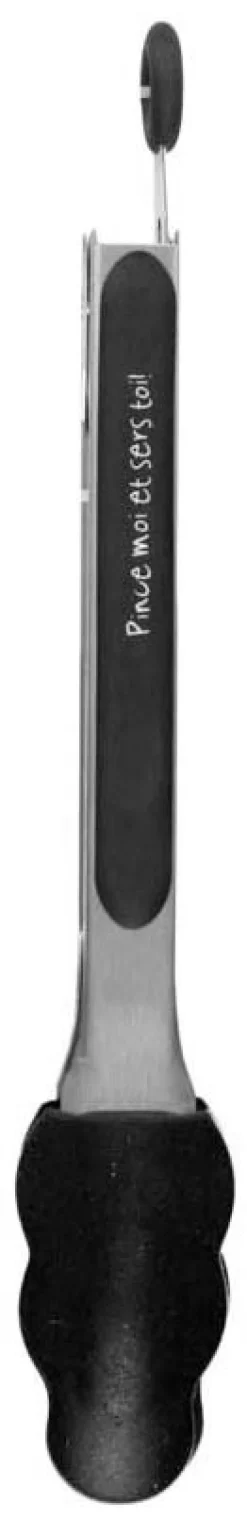 Pince de cuisine en silicone coloré (Noir)