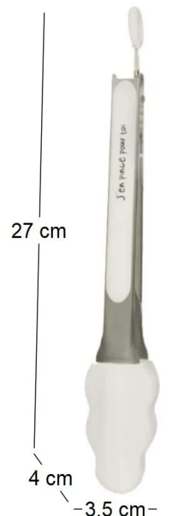 Pince de cuisine en silicone coloré (Beige)