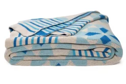 Plaid coton Ellesmere 130 x 180 cm (Bleu)