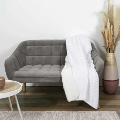 Plaid en flanelle doublure en sherpa 180 x 220 cm