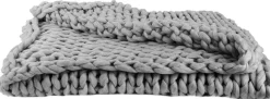 Plaid grosses mailles Chunky 120 x 150 cm (Gris)