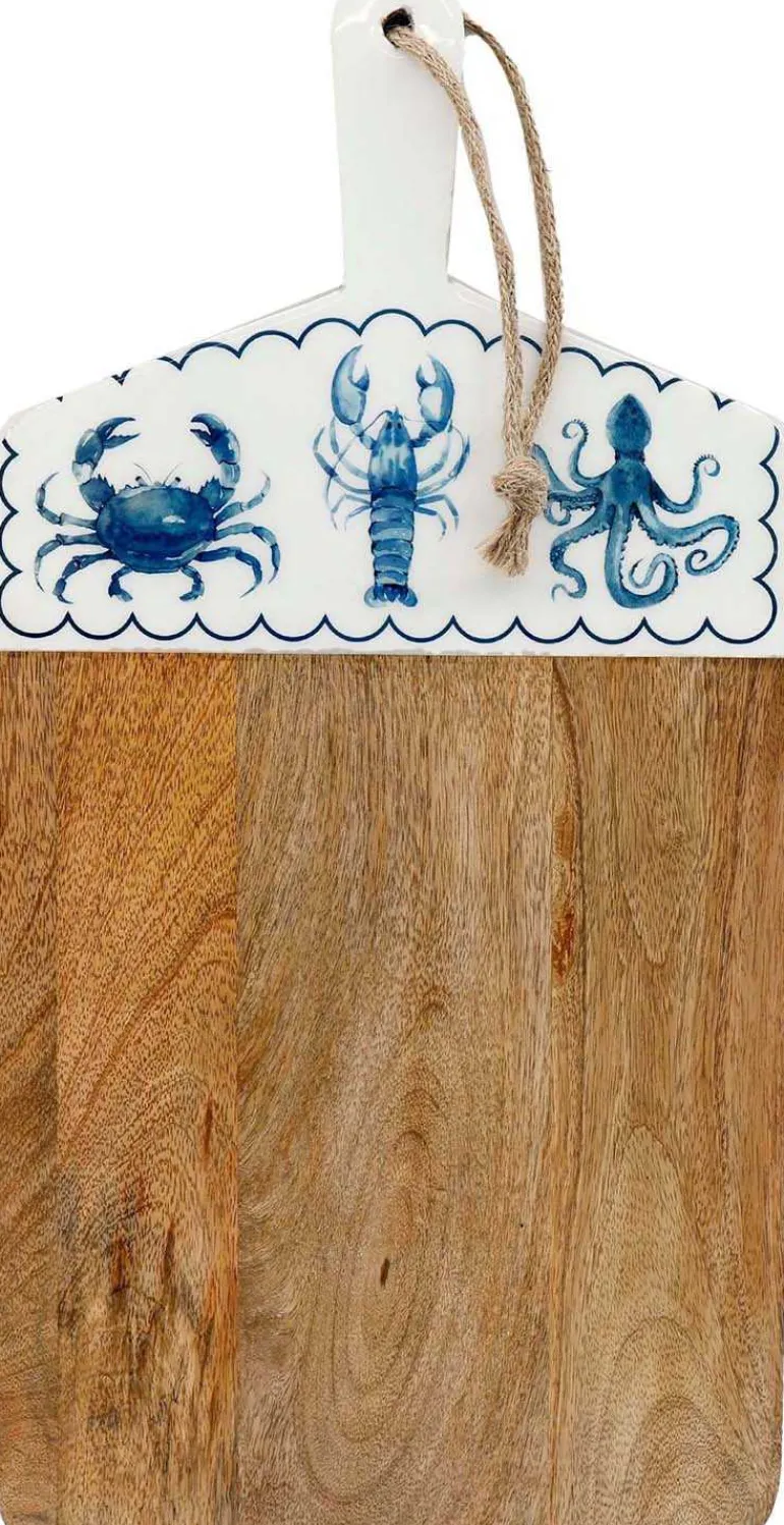 Planche apéro en bois de manguier Mer (Rectangulaire)