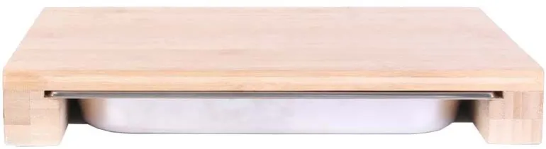 Planche à découper en bambou avec tiroir intégré (38 x 26 cm)