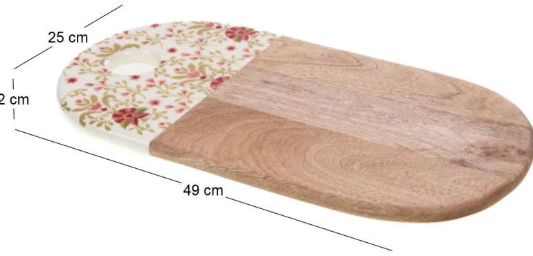 Planche à découper en manguier Alina 49 x 24.5 cm