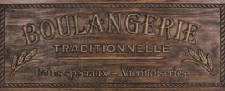 Plaque décorative en bois Boulangerie 108 x 42 cm