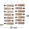 Plaque décorative en bois bouteilles 38 x 85 cm (Lot de 2)