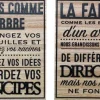 Plaque décorative en bois Famille et arbre de vie 30 x 40 cm (Lot de 2)