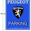Plaque décorative en métal en relief 40 x 30 cm (Peugeot Parking)