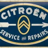 Plaque décorative en métal en relief 30 x 20 cm (Citroën - Service)
