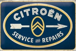 Plaque décorative en métal en relief 30 x 20 cm (Citroën - Service)