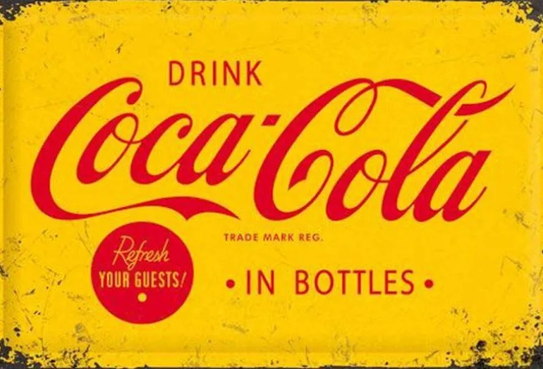 Plaque décorative en métal en relief 40 x 60 cm (Coca Cola)