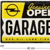Plaque décorative en métal en relief 40 x 30 cm (Opel - Garage)