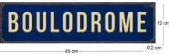 Plaque décorative en métal 45 x 12 cm (Boulodrome)