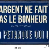Plaque en métal humour 21 x 15 cm (Bonheur pétanque)