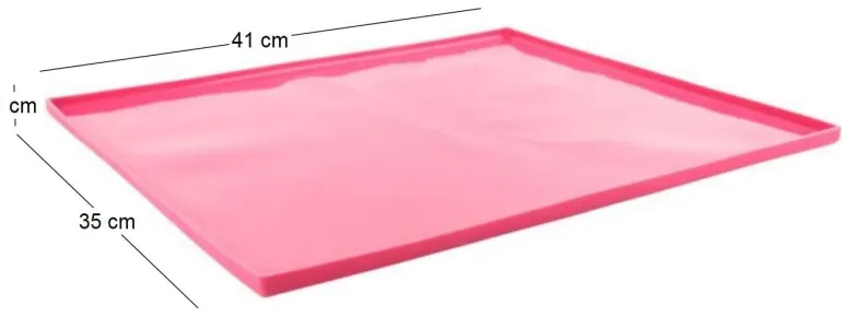 Plaque à génoise en polypropylène 41x35 cm (Rose)