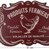 Plaque métallique découpée style rétro (Produits fermiers)